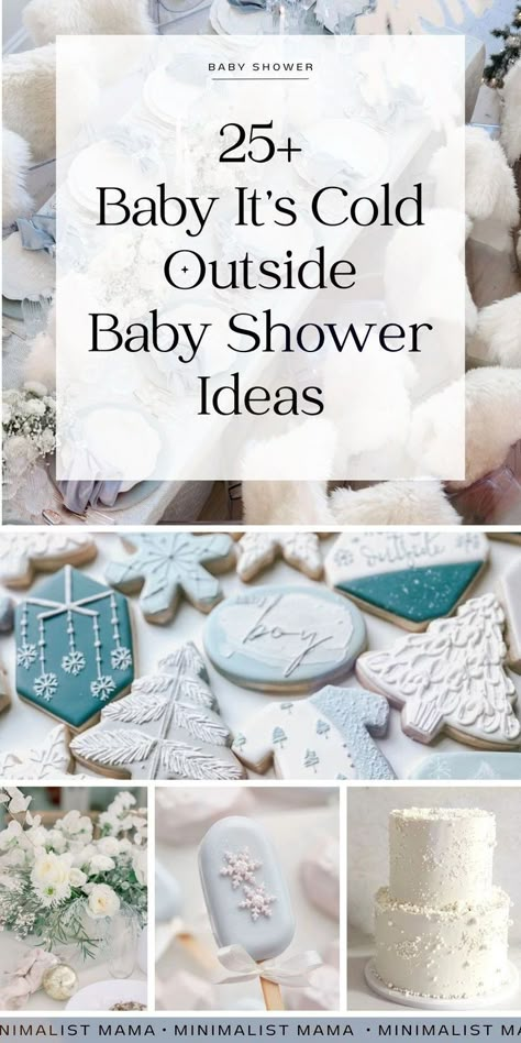 On the hunt for cute Baby Its Cold Outside baby shower ideas? Baby showers are such a precious occasion and this Baby Its Cold Outside theme is the perfect classic, nostalgic pick when it comes to cute winter baby shower themes. From Baby Its Cold Outside baby shower decor ideas to cakes and cookies and beyond - you'll love these sweet ideas for baby shower parties - great for both girl baby showers or a boy baby shower. SAVE to your baby showers board for later! (February baby shower ideas) Baby Boy Shower Ideas Themes Winter, Baby Its Cold Outside Baby Shower Theme, Baby It’s Cold Outside Shower Theme, Winter Wonderland Baby Shower Boy, February Baby Shower Ideas, Baby Shower December, Winter Baby Shower Food, Baby Shower February, Modern Baby Shower Themes