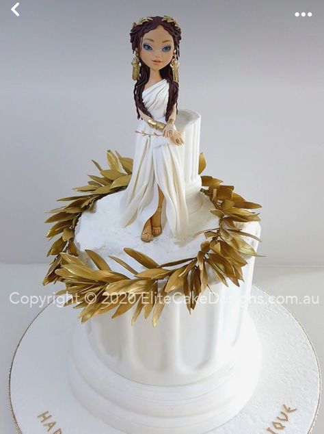 Goddess Birthday Cake, Goddess Party Theme, Greek Party Theme, Greece Party, Greek Theme, Greek Cake, Goddess Party, Novelty Cake, Toga Party