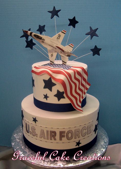 Pilot Retirement Cake, Air Force Birthday Party Ideas, Air Force Retirement Ceremony Ideas, Air Force Party Ideas, Air Force Cake Ideas, Aviation Cake Ideas, Military Retirement Cake, Air Force Cake, Aviation Wedding Cake