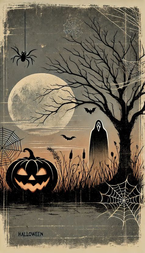 Here is a Halloween inspired wallpaper for iPhone! Get spooky! #wallpaper #halloweenwallpaper #halloween Halloween Iphone Wallpaper Hd, Cute Vintage Halloween Wallpaper, Vintage Halloween Phone Wallpaper, Halloween Screensavers, Vintage Halloween Wallpaper, Halloween Screen Savers, Spooky Backgrounds, Venice Wallpaper, Halloween Phone Wallpaper