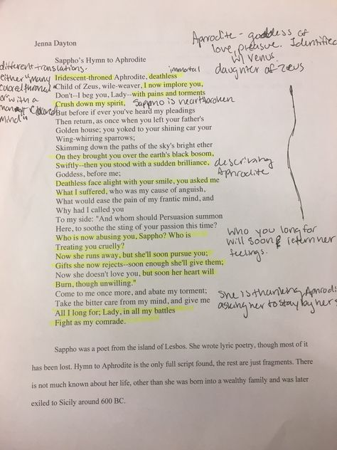 Sappho's Hymn to Aphrodite & notes on it Hymn To Aphrodite, Aphrodite Hymn, Sappho Aphrodite, Aphrodite Notes, Aphrodite Poetry, Children Of Aphrodite, Grimoire Ideas, Zeus Children, Cabin 10