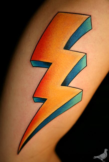 Colorful Lightening.... Tree With Birds Tattoo, Corset Tattoo, Tatts Ideas, Lightning Bolt Tattoo, Jaguar Tattoo, Bolt Tattoo, Dad Tattoo, Tattoo Posters, Media Makeup