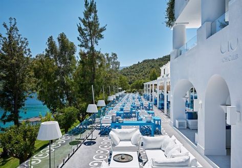 These Sunny Mediterranean Hotels Offer Guaranteed Sunshine Mediterranean Hotel, Seaside Inn, Restaurant Beach, Bodrum Turkey, Country Holiday, San Diego Beach, Travel Wishlist, England Travel, Holiday Destinations