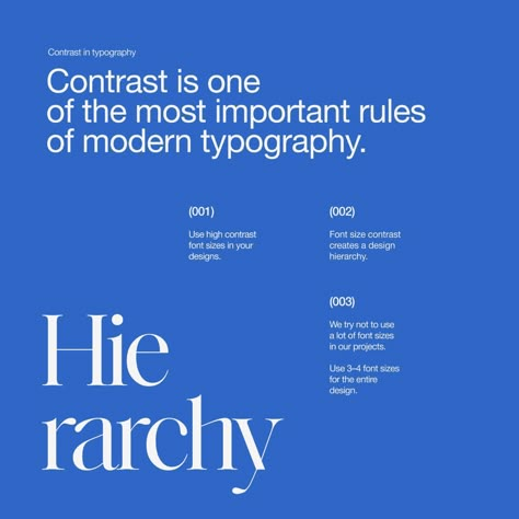 Typography Principles — Contrast Typography Principles, Type Hierarchy, Grid Design Layout, Hierarchy Design, Website Typography, Ppt Theme, Cool Packaging, Presentation Layout, Layout Design Inspiration