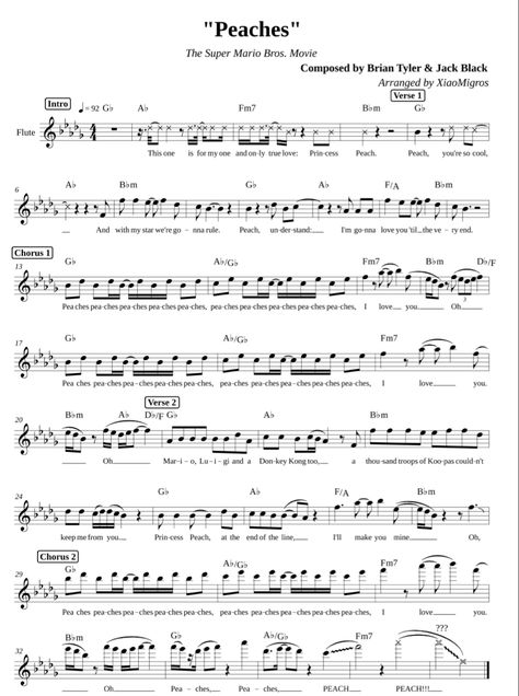 Peaches Piano Sheet Music, Golden Hour Flute Sheet Music, This Is Halloween Flute Sheet Music, Melanie Martinez Flute Sheet Music, Pretty Flute Sheet Music, Flute Sheet Music Popular Songs, Trumpet Songs, Flute Sheet Music Disney, Hamilton Sheet Music