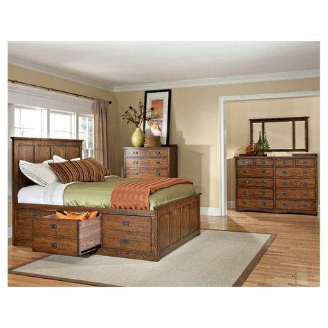 Imagio Home Oak Park Panel Storage Bed - INTC195 Bed In, Storage Bed Queen, For Boyfriend, Storage Bedroom, Bed King, Oak Bedroom, Bed Storage Drawers, Queen Panel Beds, King Bedroom Sets