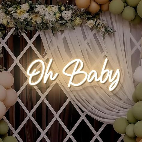 Amazon.com : Oh Baby Neon Sign for Backdrop, LED Oh Baby Sign for Nursery Wall Decor, HDJSIGN Baby Light Up Sign for Baby Shower Birthday Party Kids Bedroom Wedding Decor : Tools & Home Improvement Bedroom Wedding Decor, Baby Light, Light Up Signs, Neon Sign Bedroom, Novelty Lighting, Neon Light Signs, Oh Baby, Baby Shower Signs, Baby Signs