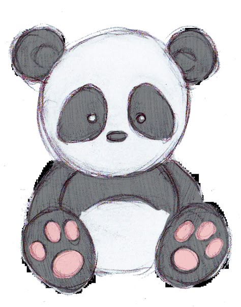 Cute-Panda by ItzAmandaYay on deviantART Cute Panda Drawing, Panda Drawing, Panda Lindo, Bear Drawing, Panda Art, Panda Love, Cute Animal Drawings, Cute Panda, Doodle Drawings