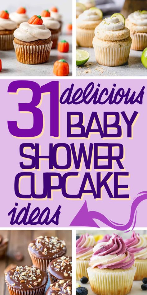 31 Unique Baby Shower Cupcake Ideas to Go With Every Theme - Growing Serendipity Dessert For Baby Shower Ideas, Cupcakes For Baby Shower, Baby Shower Cupcakes For Girl, Baby Girl Cupcakes Ideas, Cupcake Baby Shower Girl, Baby Girl Cupcake Ideas, Baby Shower Cupcakes Girl, Girl Shower Cupcakes, Crunchy Baby