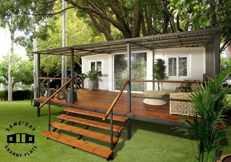 Same Day Granny Flats, Relocatable Homes Australia, Granny Flat Ideas Australia, Granny Flat Ideas, Tiny Homes Australia, Granny Flats Australia, Small Bedroom Style, Container Homes Australia, Granny Annexe