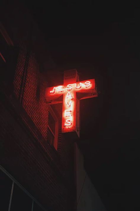 red Jesus Saves neon signage photo – Free Cross Image on Unsplash Studera Motivation, Neon Signage, Cross Wallpaper, Red Neon, Bedroom Wall Collage, 2160x3840 Wallpaper, Red Pictures, Jesus Wallpaper, Verses Wallpaper