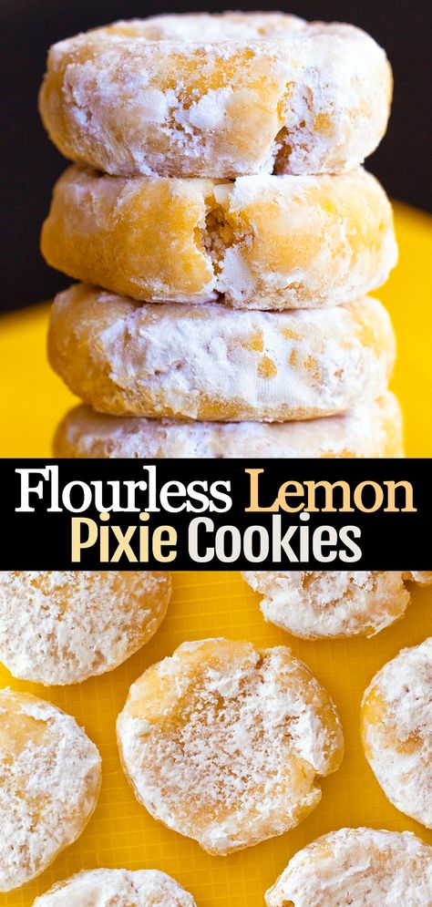 Pixie Cookies, 1000 Calorie, Chocolate Covered Katie, Lemon Cookies Recipes, Almond Flour Recipes, Gluten Free Sweets, Lemon Cookies, Gluten Free Recipes Easy, Lemon Desserts