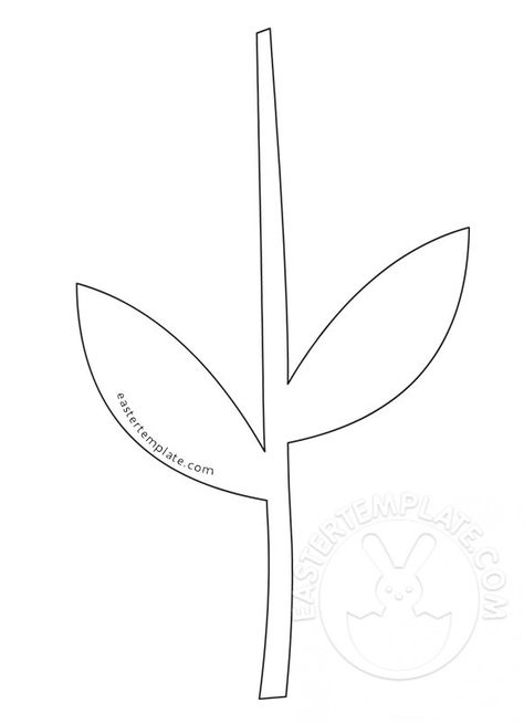 Flower Stem Template Free Printable, Flower Leaf Template, Stem Template, Plant Template, Leaves Template Free Printable, Leaf Template Printable, Leaves Template, Easter Activities For Preschool, Origami Paper Flowers