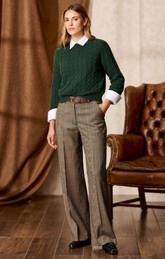 House Of Bruar Women, British Casual Style Women, House Of Bruar, British Style Outfits, British Style Women Outfits, Trousers Women Outfit, 10 Winter Outfits, British Country Style, Winter Workwear