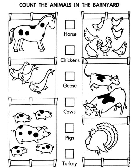 Number coloring pages are a fun and educational activity Morning Work Kindergarten Free, Number Coloring Pages, Farm Animals Preschool, Counting Objects, All About Me Preschool, Counting For Kids, Activity Sheets For Kids, The Barnyard, Spring Coloring Pages