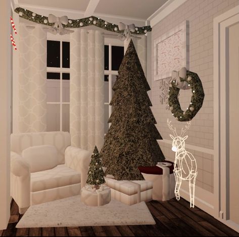 Bloxburg Christmas, Winter House Exterior, House Decorating Ideas, Blocksburg Room Ideas￼, Cute Living Room, House Plans With Pictures, House Decorating Ideas Apartments, Small House Layout, Tiny House Layout