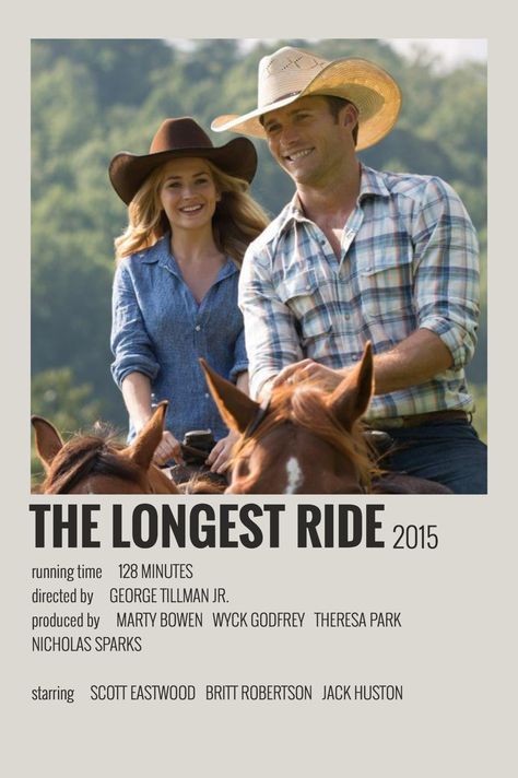 Made by @majaaplb The Longest Ride Movie, Minimalistic Polaroid Poster, Jack Huston, Nicholas Sparks Movies, Longest Ride, Polaroid Movie Poster, Romance Movie Poster, The Last Ride, Movie Journal