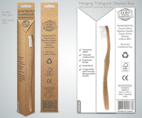 Packaging Design by Lezette_G for packaging for bamboo toothbrush - Design #14720724 Bamboo Toothbrush Packaging, Bamboo Packaging Design, Toothbrush Packaging Design, Toothbrush Packaging, Eco Friendly Packaging Design, Claire's Makeup, Colgate Toothbrush, Modern Packaging Design, Toothbrush Design