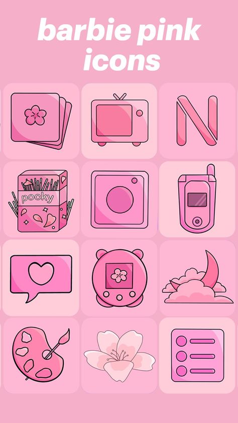 Barbie Phone Theme, Barbie Homescreen, Barbie Phone, Phone Makeover, Homescreen Widgets, Pastel Pink Icons:), Ios14 Homescreen, Cute Barbie, Soft Things