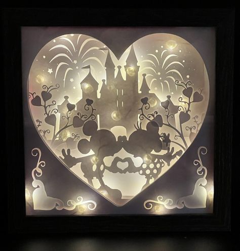 Layered Paper Cut 3D LED Lighted Shadow Box Mickey Minnie Castle Fireworks Heart | eBay Circuit Shadow Box Ideas, Diy Shadow Box Frame Dollar Stores, Disney Shadow Box Ideas ... Shadow Paper Art, 3d Lighted Shadow Box Cricut, Lighted Shadow Box Ideas ... Shadow Box Svg Free, Disney Shadow Box, Mickey And Minnie Kissing, Spiderman Svg, Diy Shadow Box, Free Svg For Cricut, Christmas Shadow Boxes, Shadow Box Svg, Shadow Box Ideas