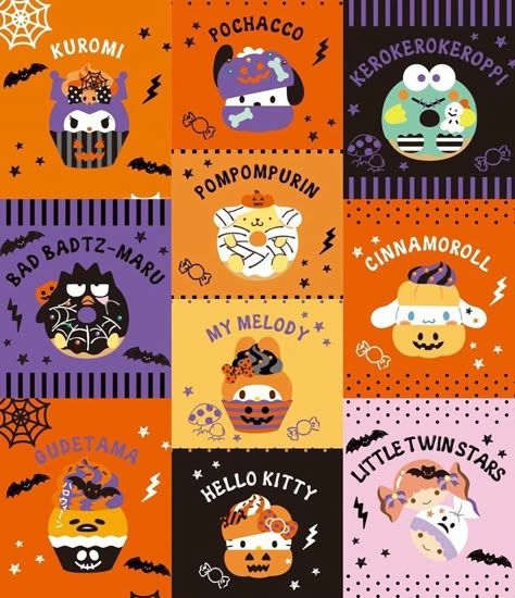 Sanrio Halloween Icon, Cinnamoroll Art, Halloween Sanrio, Sanrio Halloween, Halloween Pumpkin Crafts, Sanrio Danshi, Owl Clip Art, Hallowen Ideas, Adventure Time Wallpaper