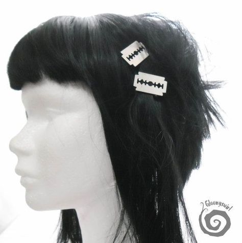 Barrettes, Hair Clips, Black And White, Hair, Silver, White, Black