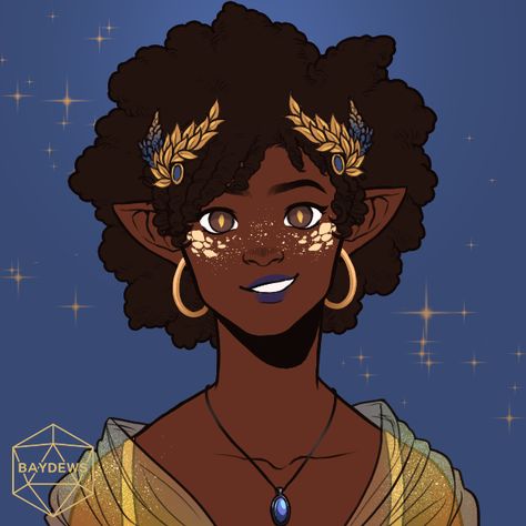 Black Elf, Wood Elf, Black Anime Characters, Afro Art, Fantasy Inspiration, Magical Creatures, Character Creation, Character Portraits, Creature Art