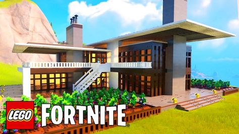 INSANE Modern House Build! Step-by-Step Tutorial 🏠 in Lego Fortnite inspired by Kor Architects | Patreon Lego Fortnite Village Ideas, Lego Fortnite House, Lego Fortnite Builds, Lego Fortnite Ideas, Fortnite Map, Lego Fortnite, Lego Village, Garden Plots, Grow Room