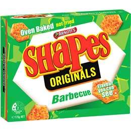 Arnott's Shapes Original Bbq 175g Australian Snacks, Savoury Crackers, Crispy Crackers, Cheddar Crackers, Pizza Shapes, Savoury Biscuits, Cream Biscuits, Tim Tam, Australian Food