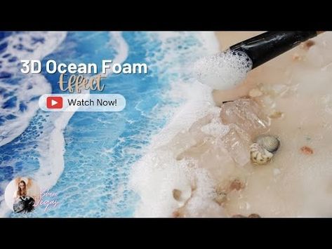 3D Ocean Foam Tutorial For Resin Waves - YouTube Demon Ideas, Ocean Foam, Golden Demon, Resin Waves, Waves Tutorial, Resin Work, Resin Crafts Tutorial, Resin Tutorial, Dishwashing Liquid