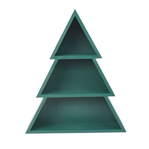 16.5" Green Tabletop Wood Tree Cubby by Ashland® Ornament Tree Display, Holiday Baubles, Large Shelf, Ply Wood, Christmas Program, Tabletop Christmas Tree, Large Shelves, Wood Tree, Fir Wood