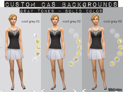 Mod The Sims - Custom CAS Backgrounds. Gray tones, solid color Grey Cas Background Sims 4, Sims 4 Cas Background Solid Color, Sims 4 Cas Background, Free Sims, Best Sims, Grey Tones, Fashion Korean, Sims 4 Cas, Gray Background