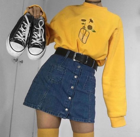 Rok Outfit, Rok Mini, Hipster Outfits, Teenager Outfits, Indie Outfits, Mode Inspo, Kawaii Clothes, Mode Vintage, Teen Fashion Outfits