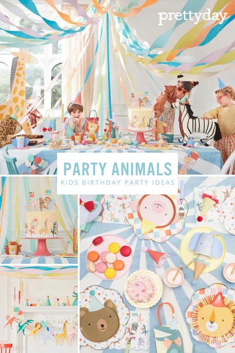 Party Animals Birthday Invitation, Party Animal Photo Backdrop, Part Animal Birthday, Party Animal Party Theme, Girly Party Animal Birthday, Animal Parade Party, Calling All Critters Birthday Party, Party Animal First Birthday Girl, Animal Cracker Birthday Party