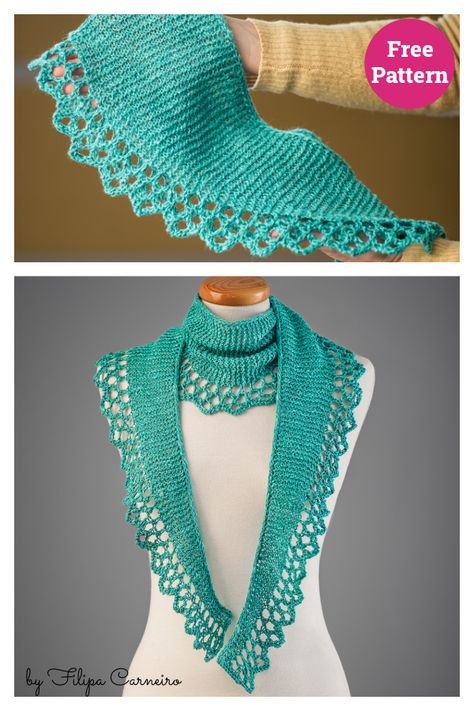 Cantiga Shawlette Free Knitting Pattern Knit Shawlette Pattern Free, Shawlette Pattern Knitting Free, Triangle Shawl Knitting Pattern Free, Lace Scarf Knitting Pattern Free, Knitted Scarves Free Patterns, Knitted Scarf Pattern Free Easy, Boomerang Shawl, Shawl Scarf Pattern, Shawlette Pattern