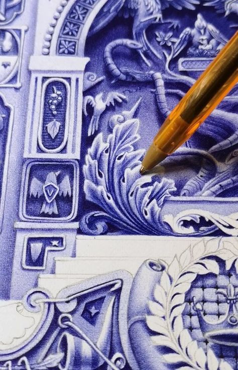 Pen Drawing Blue, Ball Pen Art Easy, Ballpoint Pen Art Sketches, Ballpoint Pen Drawing Sketches, Bic Pen Drawing, Blue Pen Drawing, Ball Point Pen Drawing, Pen Artwork, Biro Art