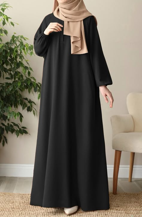 Simple Abaya Designs, Abayas Collection, Burkha Designs, Black Abaya Designs, Sphere Lamp, Modest Dresses For Women, Muslimah Style, Fancy Short Dresses, Abaya Design