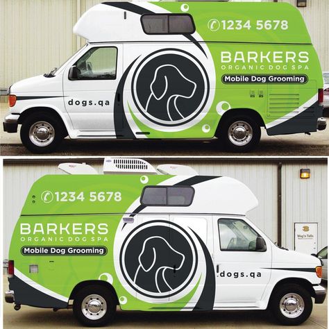 *Guaranteed Prize* Design an Amazing Mobile Dog Grooming Van Wrap that pops out and wows everyone... by adelea Dog Grooming Van, Van Design Ideas, Graphic Ads, Mobile Dog Grooming, Wraps Ideas, Van Signage, How To Clean Vans, Schnauzer Grooming, Vehicle Signage