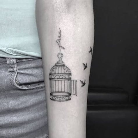 Cage And Bird Tattoo, Open Cage Tattoo, Bird And Cage Tattoo Freedom, Birdcage Drawing, Anarchist Tattoo, Bird Cage Tattoo, Eagle Wing Tattoos, Birdcage Tattoo, Cage Tattoo