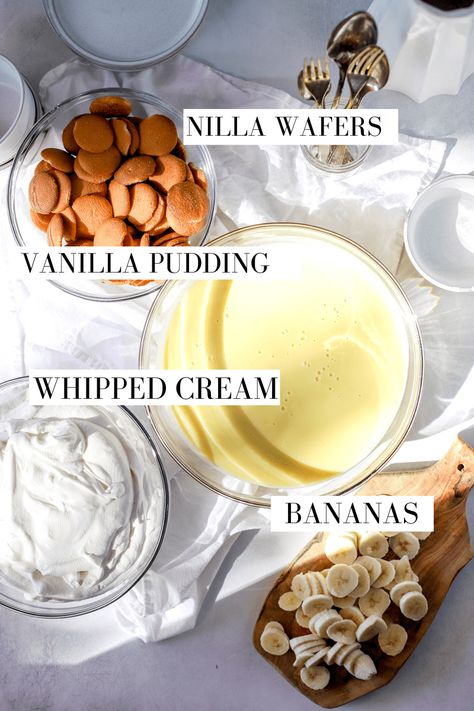 How to Make Banana Pudding with Vanilla Wafers - Ninnescah Made Vanilla Pudding With Nilla Wafers, Vanilla Wafers Banana Pudding, Banana Pudding Instant Vanilla, Banana Cream Pie Vanilla Wafers, Mini Nilla Wafer Recipes, Vanilla Wafer Recipe Desserts, Banana Pudding With Vanilla Wafers, Nilla Wafer Recipes, Vanilla Pudding Desserts