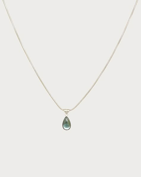 Waterdrop Necklace | En Route Jewelry Waterdrop Necklace, En Route Jewelry, Peridot Green, Dainty Chain, Jewelry Lookbook, Teardrop Necklace, Marine Blue, Jewelry Inspo, Cord Necklace