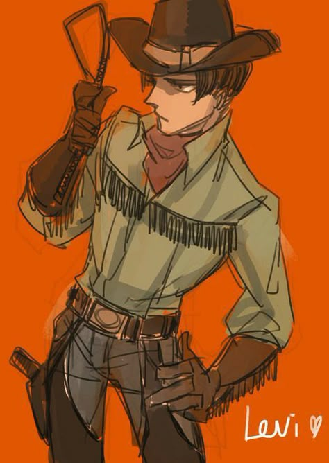 Cowboy Levi Ackerman, Anime Cowboy Westerns, Cowboy Clothes Drawing, Cowboy Oc Drawing, Western Cartoon Art Style, Anime Cowboy Art, Anime Cowboy Oc, Cowboy Oc Art, Cowboy Character Design Male