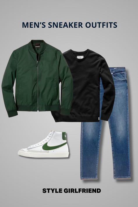 headline: men's sneaker outfits Blazer 77 Outfit Men, Blazer 77 Outfit, Blazer Mid Outfit, Nike Blazer Mid Outfit, Nike Blazer Mid 77 Outfit Men, Nike Blazer Outfit Men, How To Style Nike Blazers, Nike Blazer Mid 77 Outfit, Nike Blazers Outfit