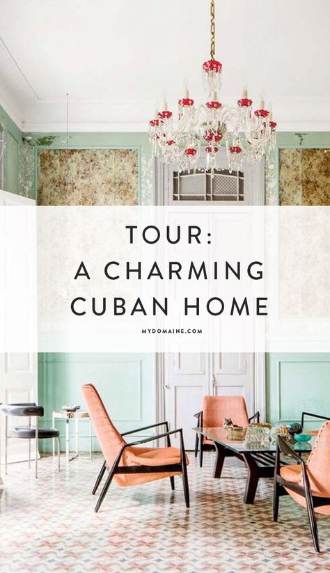 Step inside this artful and character-filled Cuban home Cuban Room Decor, Cuban Style Interior Design, Cuban Bedroom Decor, Cuban Inspired Interior Design, Cuban Interior Design Havana Cuba, Cuban Inspired Decor, Cuban House Interior, Cuban Style Decor, Havana Style Decor