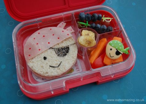 Creative Sandwich Ideas, Fun Kid Lunch, Fun School Lunches, Creative Sandwich, Bento Box Lunch For Kids, Diy Pirate, Bento Kids, Sandwich Lunch, Talk Like A Pirate Day