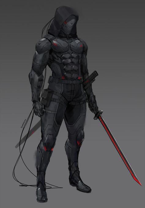 Soldier Oc, Futuristic Ninja, Ninja Armor, Futuristic Samurai, Armadura Ninja, Superhero Art Projects, Futuristic Armor, Futuristic Armour, Sci-fi Armor