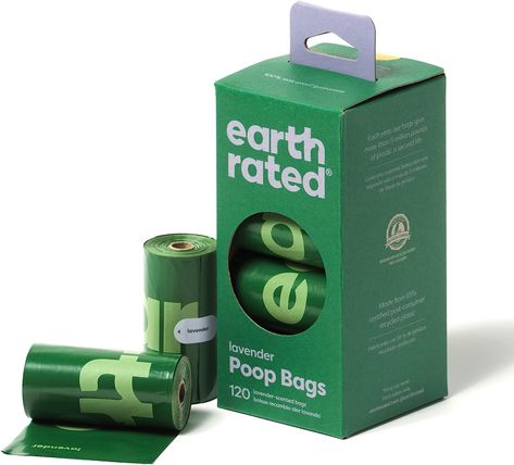 ROLL ON: Our compact and convenient dog poo bag refill rolls help you keep poo bags where you need them–everywhere DURABLE & LEAKPROOF : Extra long, extra strong and 100% leak-proof guaranteed to keep hands clean on the go BETTER BAGS : A new generation of high quality & durable dog poo bags made from 65% certified post-consumer recycled plastic. Giving a second life to over 5 million pounds of landfill-bound plastic a year OUR MISSION: At Earth Rated, We are on a mission to make life with dogs Million Pounds, Dog Poo, Dog Poo Bags, Pet Waste Bags, Treat Pouch, Compost Bags, Poop Bag Holder, Dogs Pooping, Lavender Scent