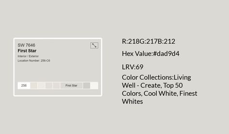 First Star Sherwin Williams is a Great Whole-House Paint Color Sw First Star, First Star Sherwin Williams, Sherman Williams Paint, Sherwin William, Neutral Wall Colors, Light Grey Paint Colors, Grey Wall Color, Wall Trends, Contemporary Staircase