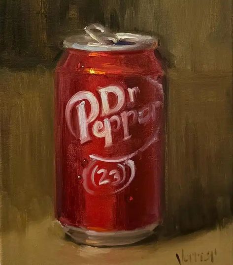 Still Life Artists, Raspberry Filling, Pop Cans, Food Painting, Still Life Oil Painting, Still Life Drawing, Learn Art, Dr Pepper, Pictures To Paint