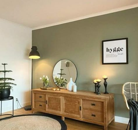 Brown Floor Wall Color Ideas, Sage And White Living Room, Soft Green Living Room, Khaki Living Room, Sage Living Room, Sage Green Living Room, Green Living Room Decor, Living Room Wall Color, Green Living Room